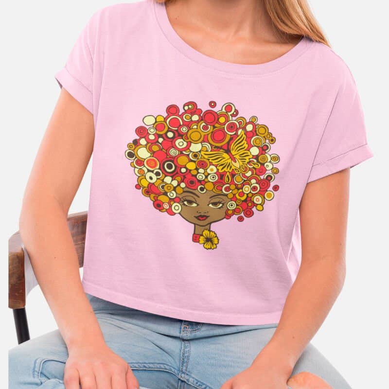 Afro American Girl - Crop Top - Image 6