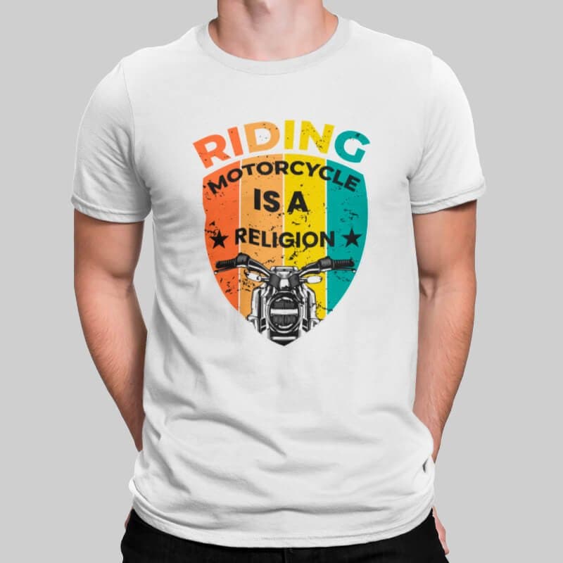 Riding is a Religion - Men's T-Shirts - Image 2