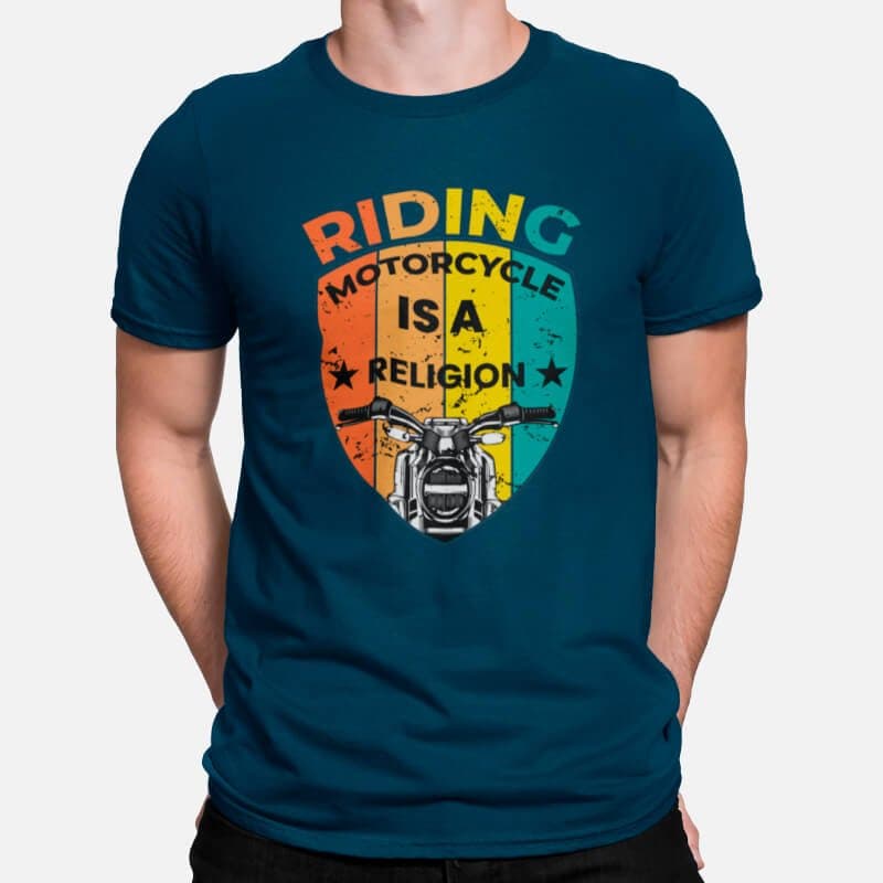 Riding is a Religion - Men's T-Shirts - Image 4
