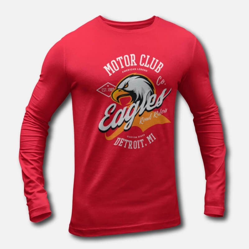 Eagles Motor Club - Men's Long Sleeve T-Shirts - Image 3