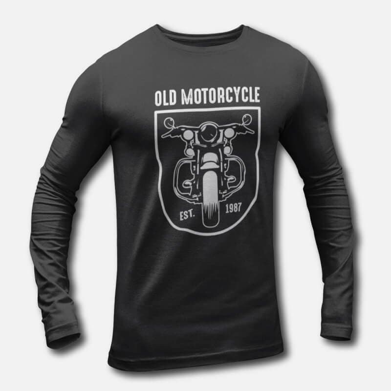 Old Motorcycle 1987 - Men's Long Sleeve T-Shirts