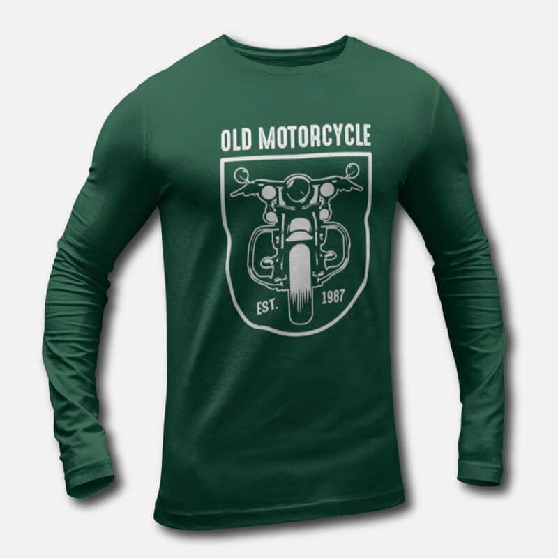 Old Motorcycle 1987 - Men's Long Sleeve T-Shirts - Image 3