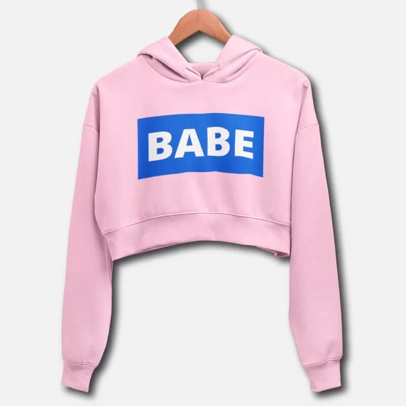 Babe - Crop Hoodies - Image 4