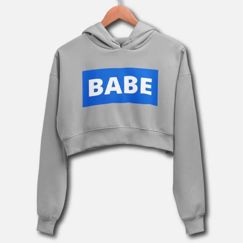 Babe - Crop Hoodies - Image 3
