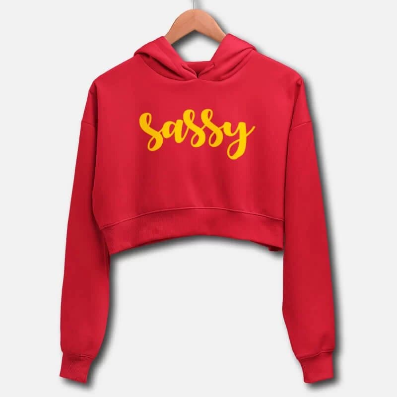 Sassy - Crop Hoodies - Image 3