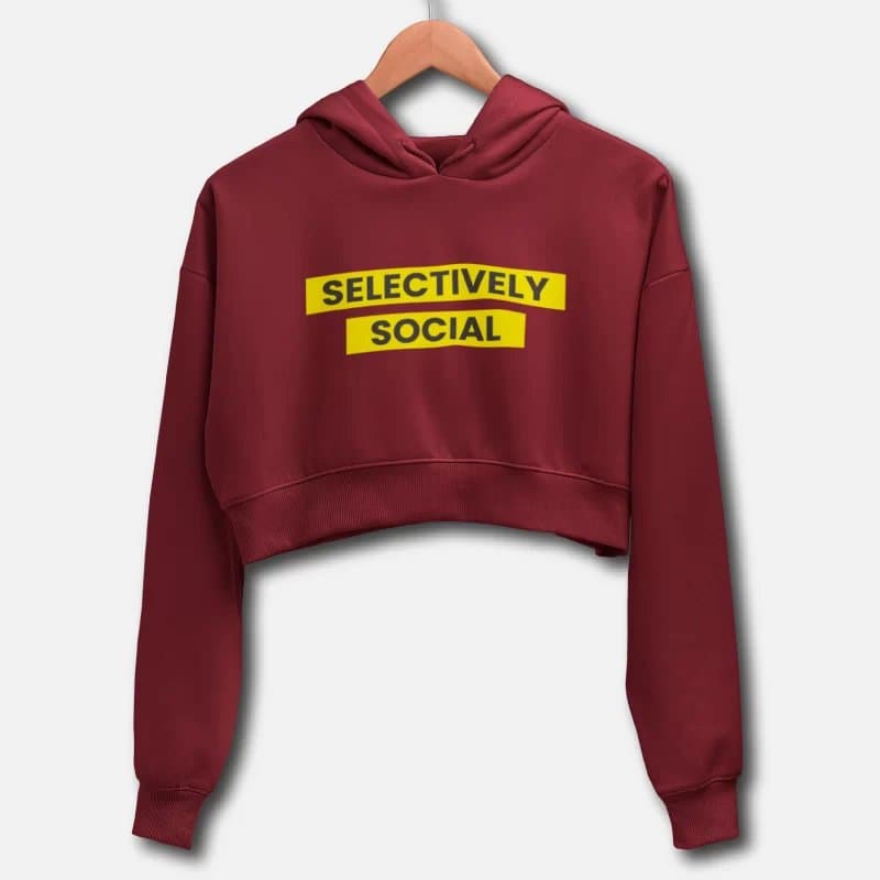 Selectively Social - Crop Hoodies - Image 3