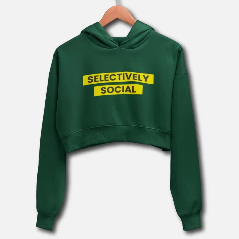 Selectively Social - Crop Hoodies - Image 5