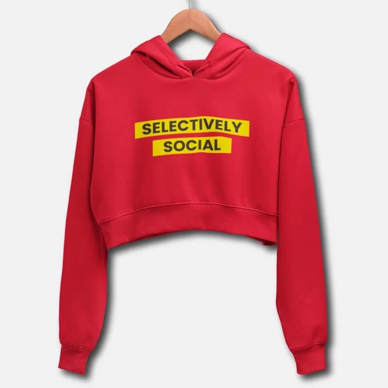 Selectively Social - Crop Hoodies - Image 4