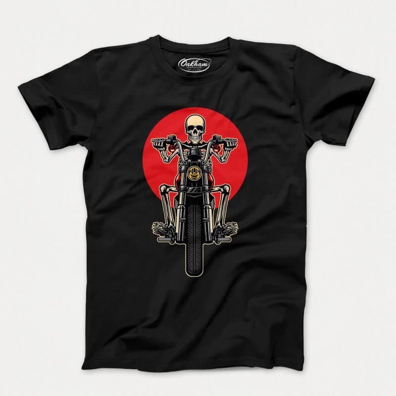 Skull Rider - Graphic Printed T-Shirts For Men - Image 3
