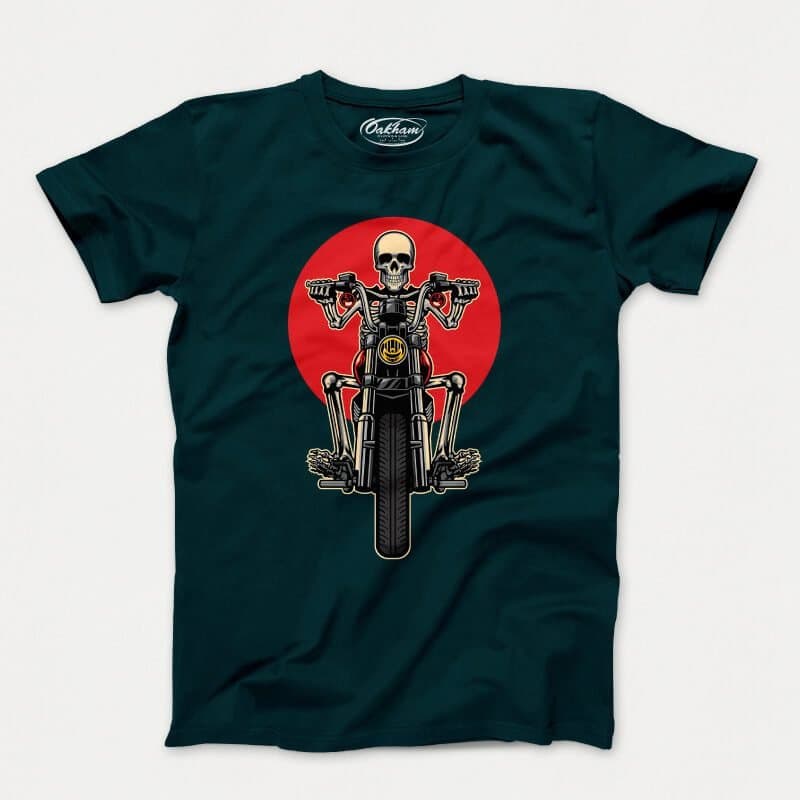 Skull Rider - Graphic Printed T-Shirts For Men - Image 2
