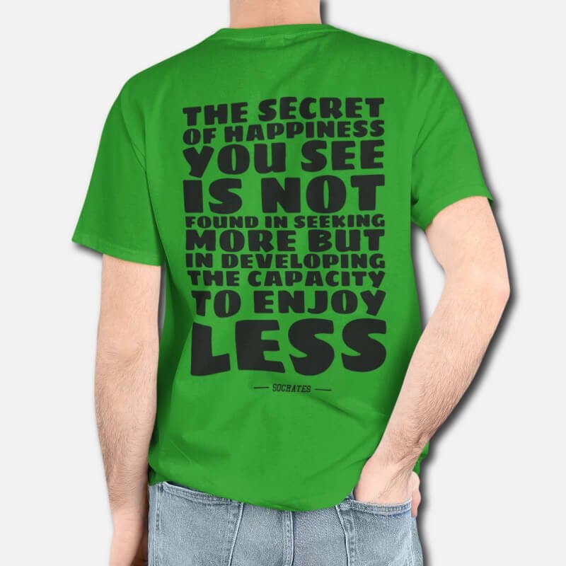 The Secret of Happiness - Graphic Printed T-Shirts For Men - Image 3