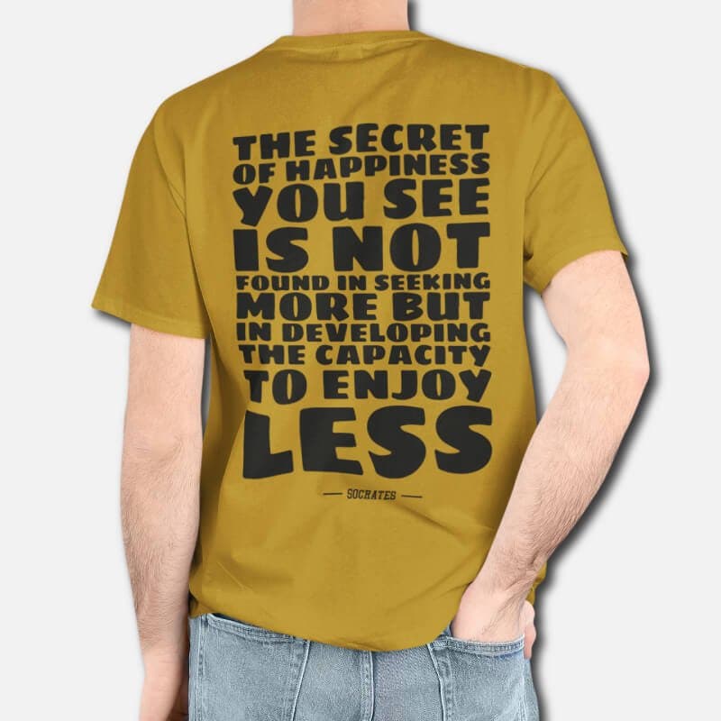 The Secret of Happiness - Graphic Printed T-Shirts For Men - Image 4
