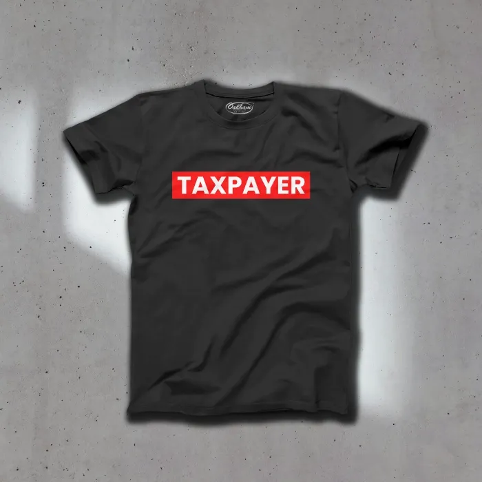 Taxpayer graphic Printed T-Shirts in Black Color