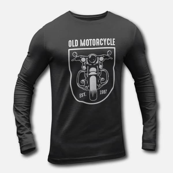 Old Motorcycle 1987 - Men's Long Sleeve T-Shirts