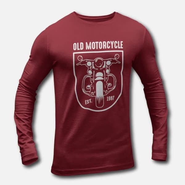 Old Motorcycle 1987 - Men's Long Sleeve T-Shirts - Image 2