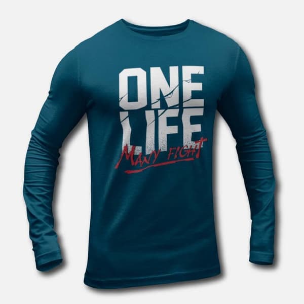 One Life Many Fight - Men's Long Sleeve T-Shirts - Image 2