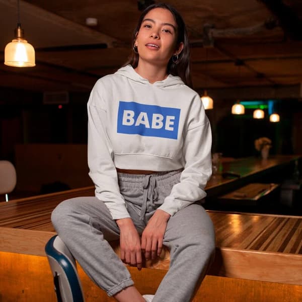 Babe - Crop Hoodies - Image 2