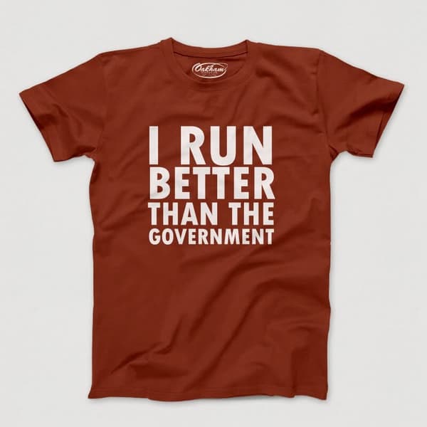 I Run Better Than The Government - Men's T-Shirts - Image 2