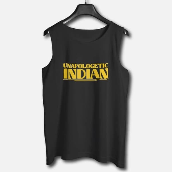 Unapologetic Indian - Graphic Printed Cotton Vests For Men