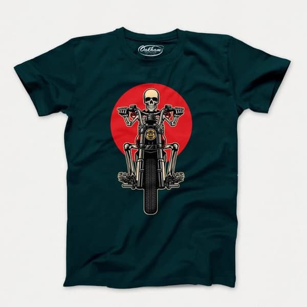 Skull Rider - Graphic Printed T-Shirts For Men - Image 2