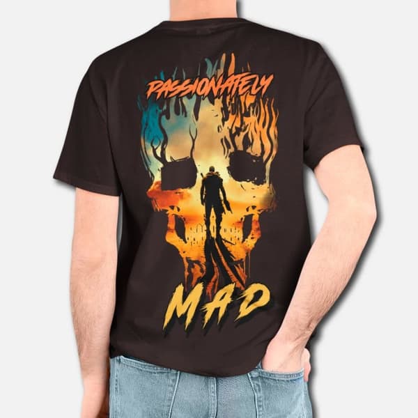 Passionately Mad - Graphic Printed T-Shirts For Men - Image 2