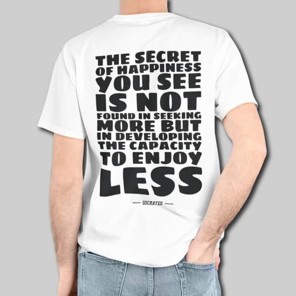 The Secret of Happiness - Graphic Printed T-Shirts For Men - Image 2