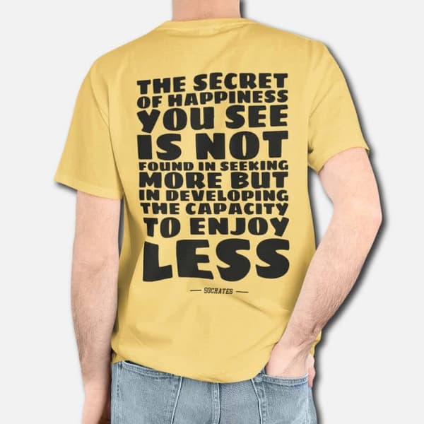 The Secret of Happiness - Graphic Printed T-Shirts For Men