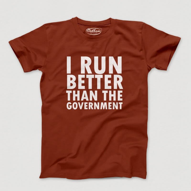 I Run Better Than The Government - Men's T-Shirts - Image 2